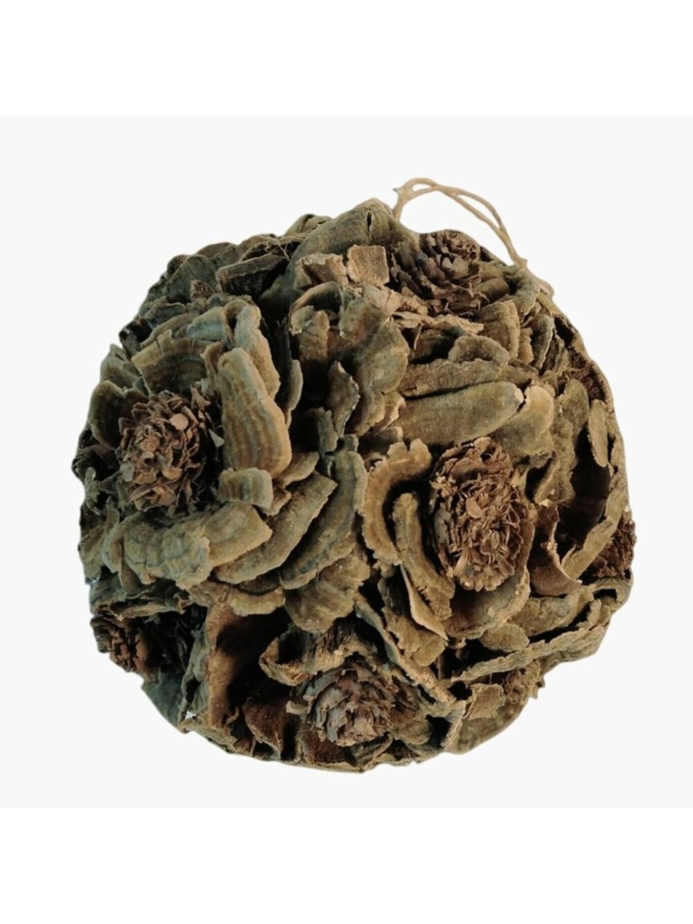 Natural Brown Pine Cone Pomander Ball Ornament Rustic Decor Lodge Cabin Cottage